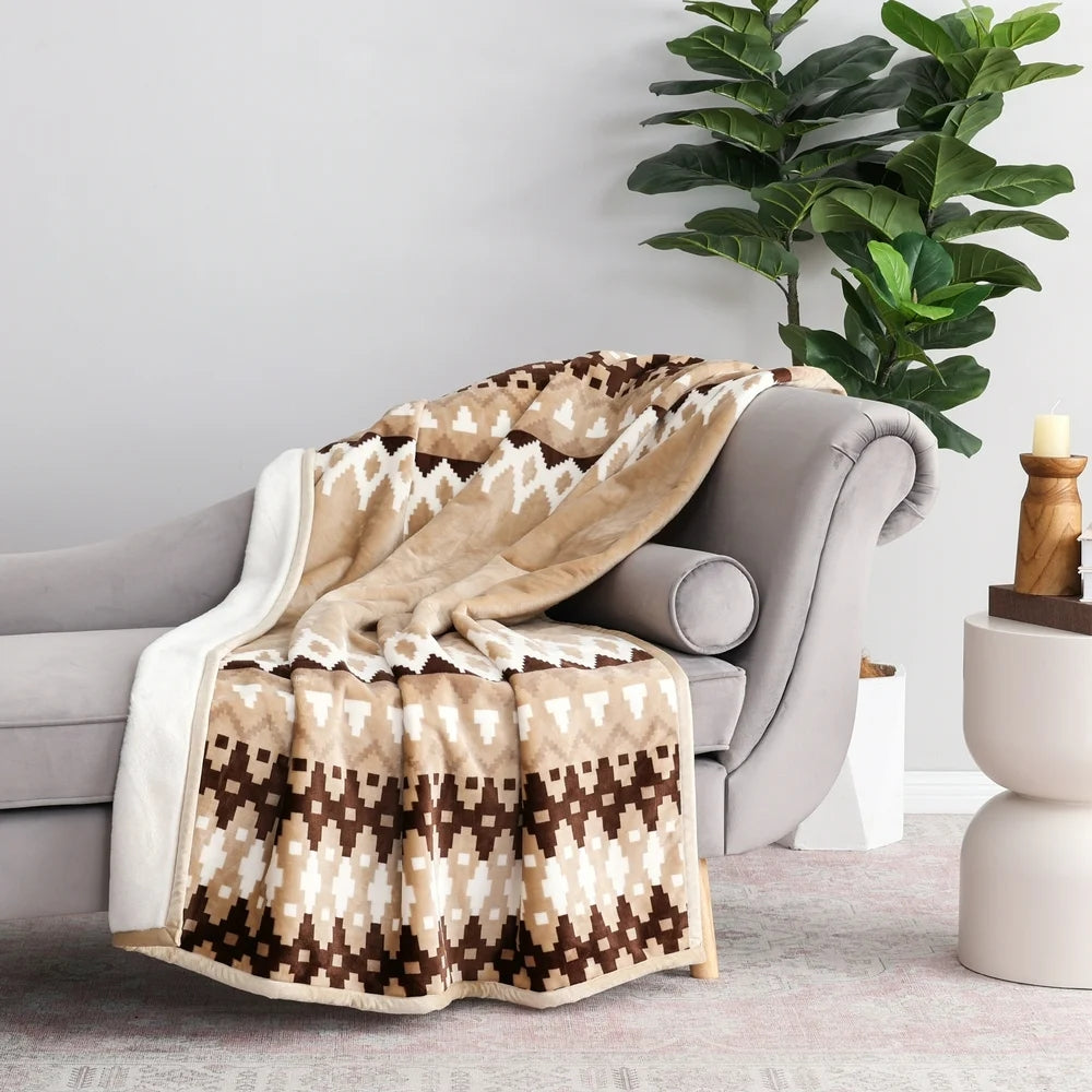 Better Homes & Gardens Oversized Velvet Plush to Faux Fur Throw Blanket