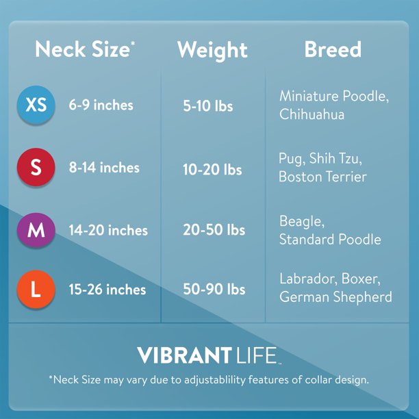 Vibrant Life Denim Dog Collar, Brown & Blue, L