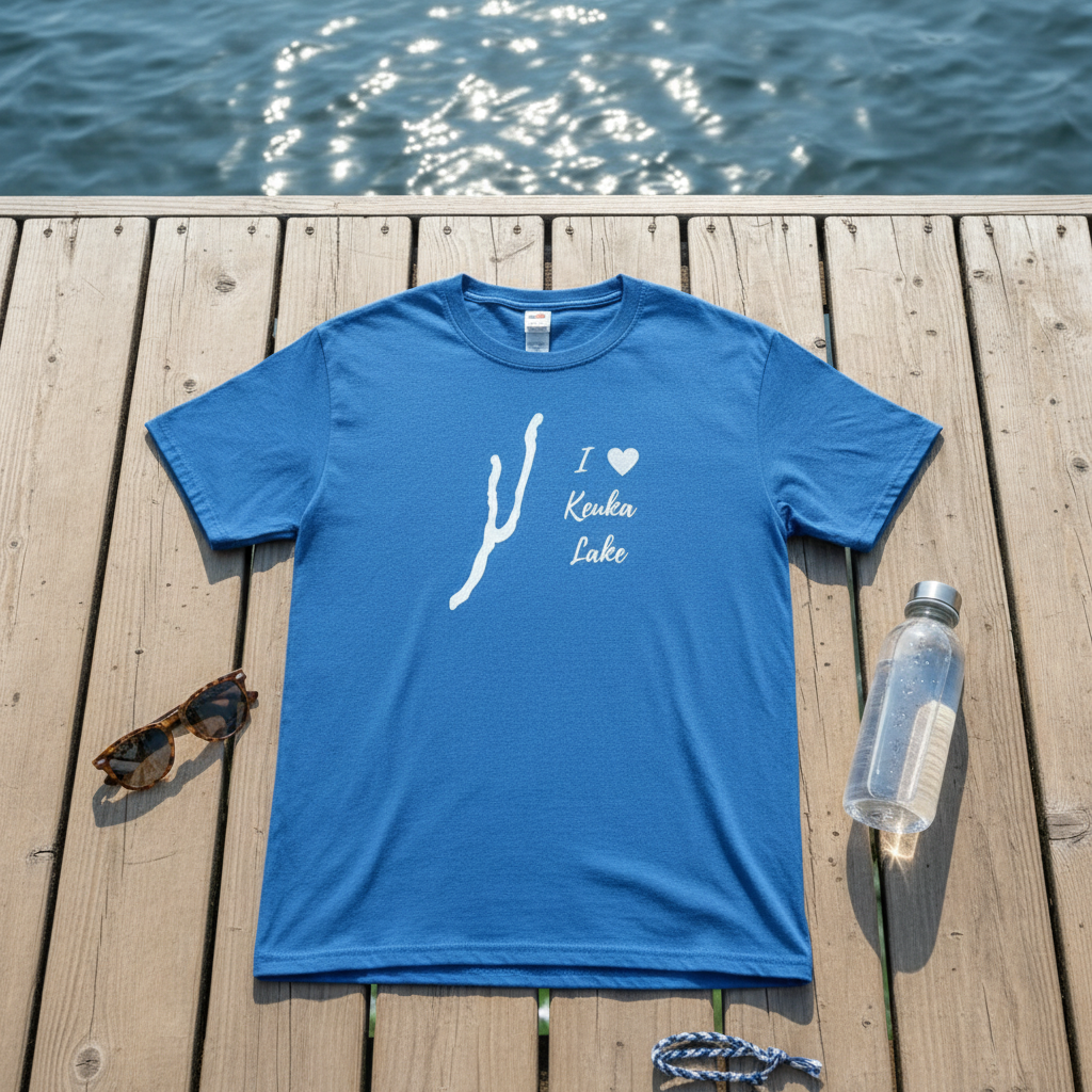 I Love Keuka Lake - Royal Blue Lifestyle Flat Lay