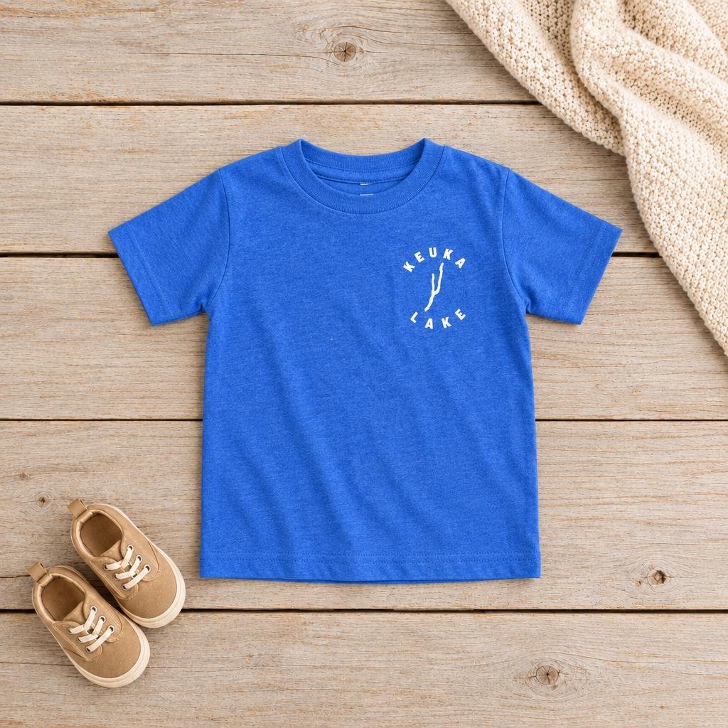 Keuka Lake toddler short sleeve shirt, Royal