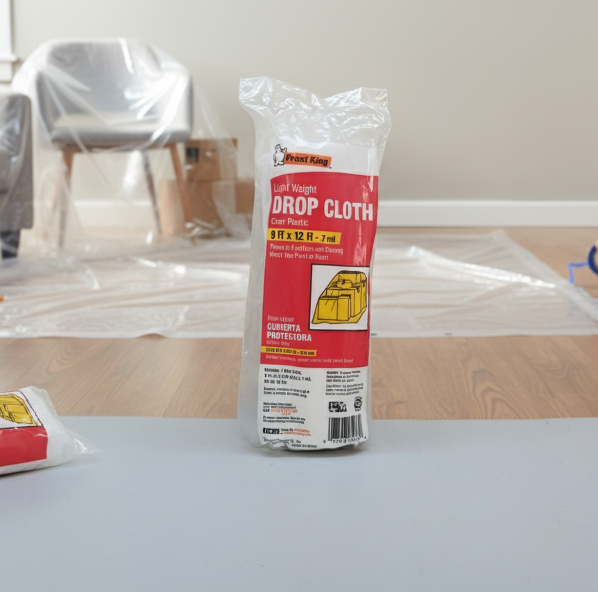 Frost King Light Weight Plastic Drop Cloth, 9 ft x 12 ft
