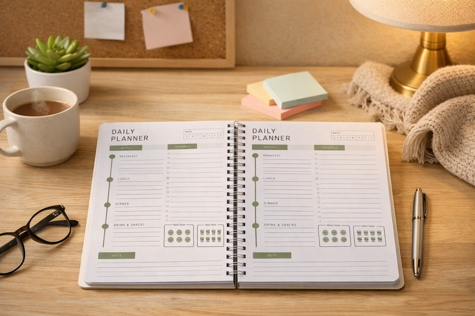 Floral Design Spiral Daily Planner