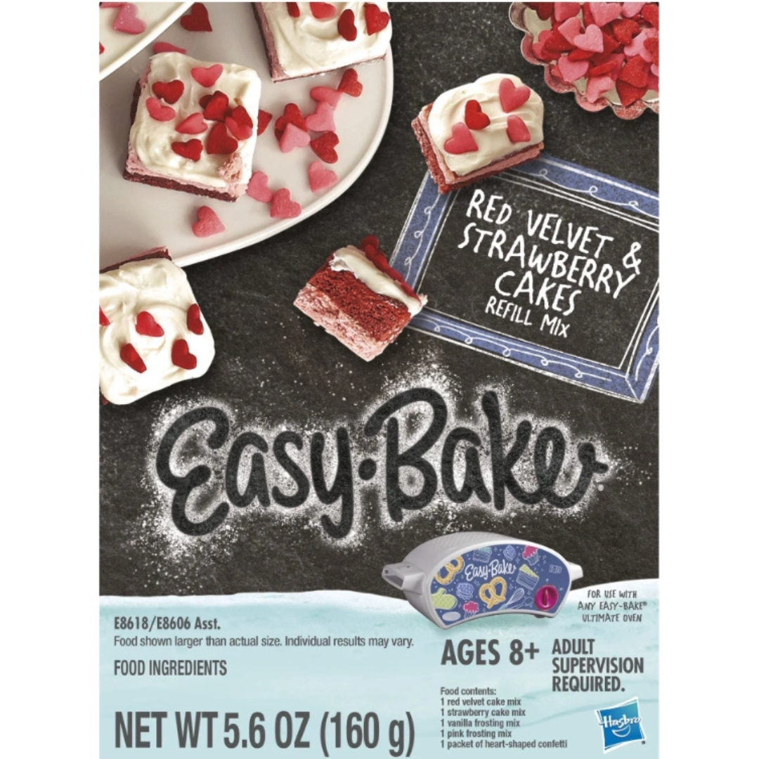 Easy-Bake Ultimate Oven Toy Refill Mix, Red Velvet and Strawberry Cakes 5.6 oz.