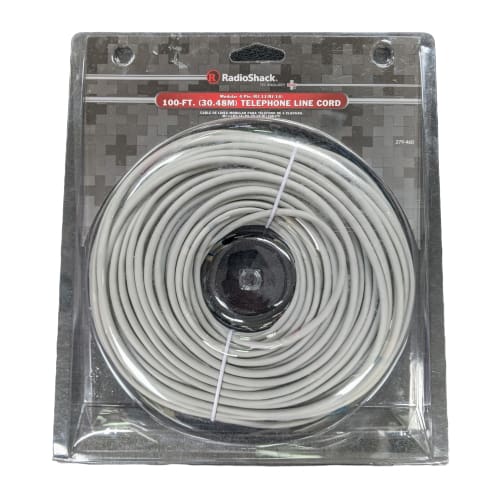 100 Ft Telephone Line Cord Gray - Electronics