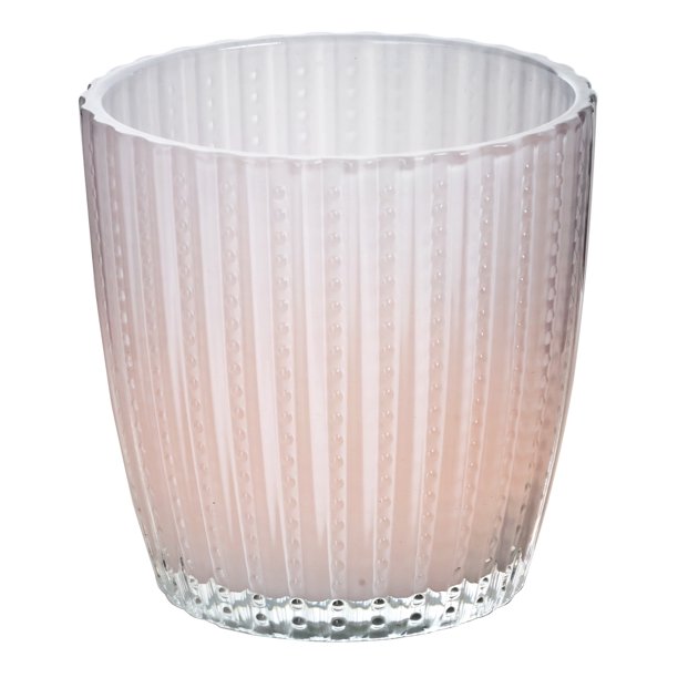 Mainstays White Stripe Glass Votive and Tealight Candle Holder