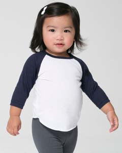 American Apparel Infant Poly-Cotton 3/4 Sleeve Raglan