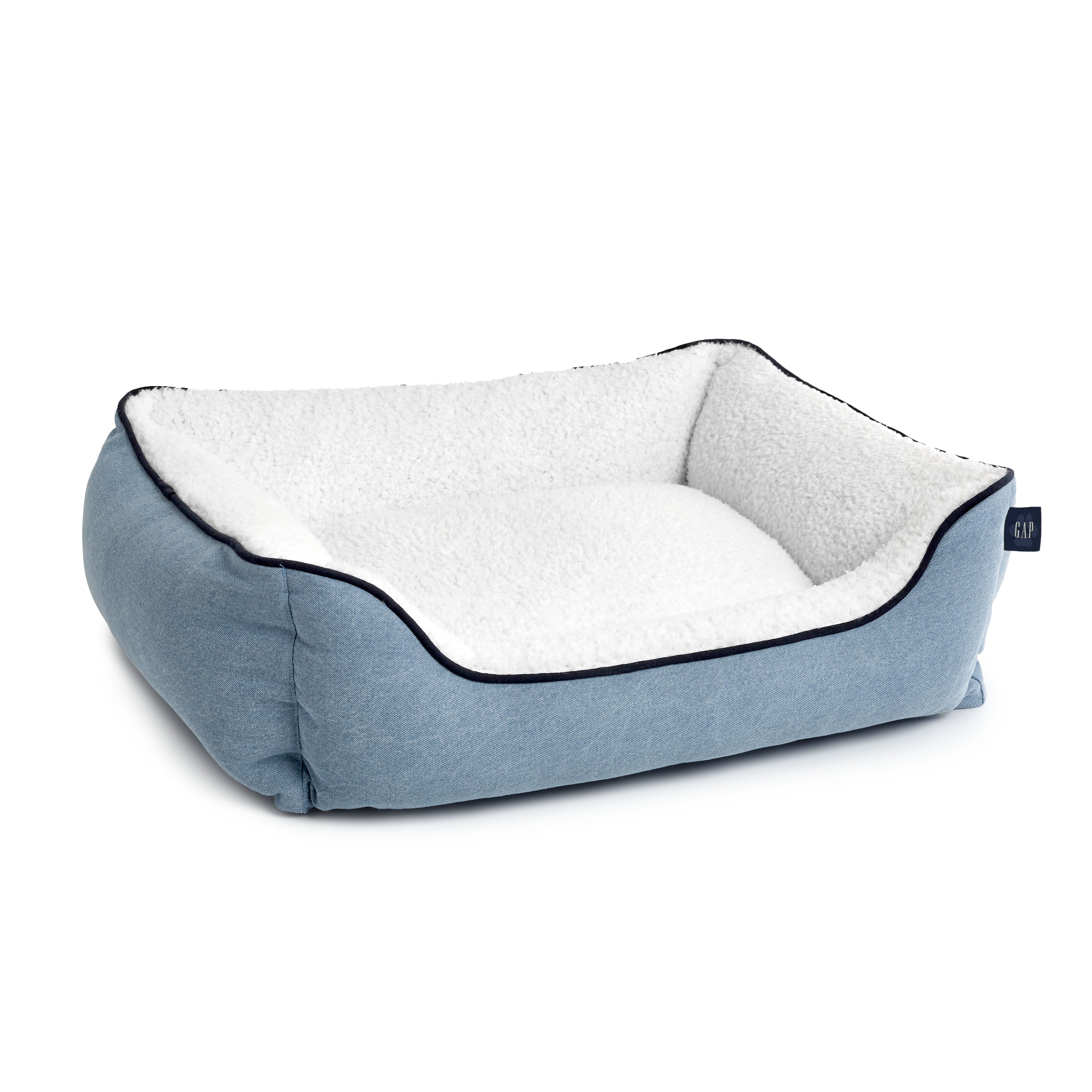 Gap Cuddler Pet Bed, Organic Cotton Cover with Polyester Sherpa inner, Medium