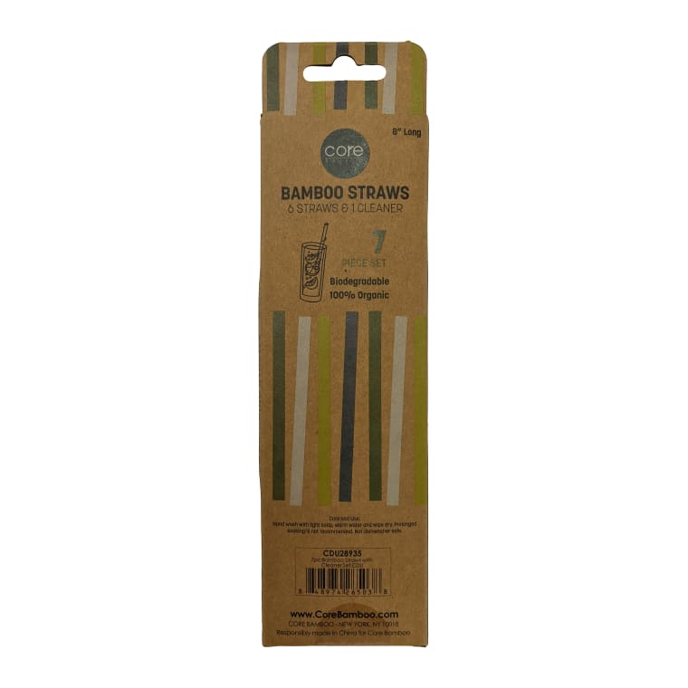 7pc Bamboo Straws with Cleaner Set - Kitchen