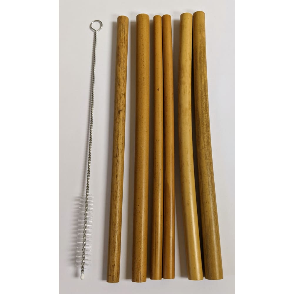 7pc Bamboo Straws with Cleaner Set - Kitchen