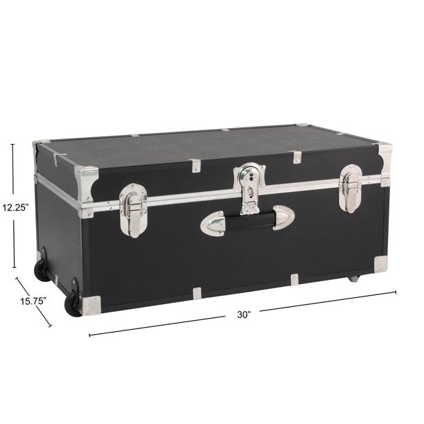 Seward Explorer 30 Trunk with Wheels & Lock, Black