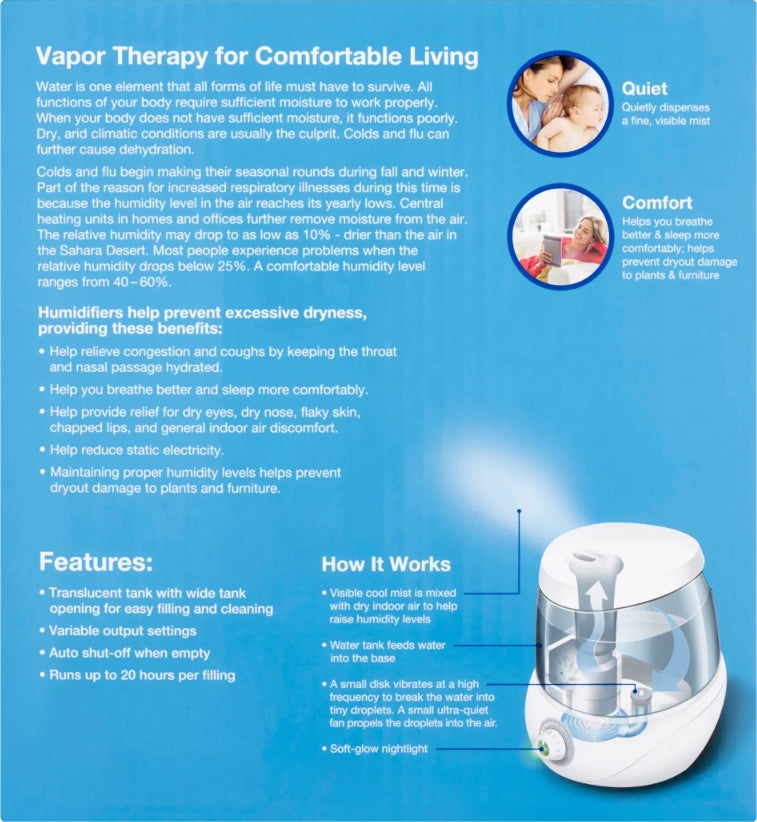 Cool Mist Humidifier Super-fine Cool Mist