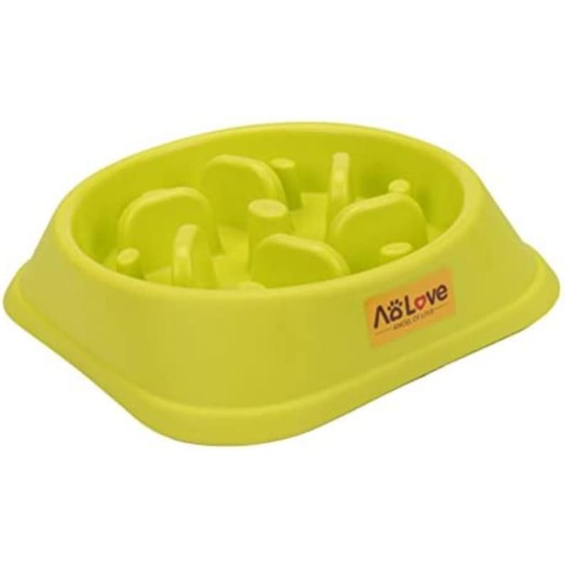 AOLOVE Slow Feeder Bowl Healthy Food Fun Anti-Choke Pet Bowls for Dog - Pets