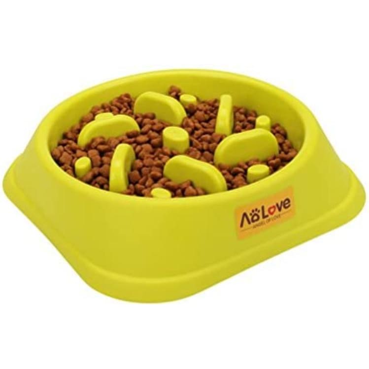 AOLOVE Slow Feeder Bowl Healthy Food Fun Anti-Choke Pet Bowls for Dog - Pets