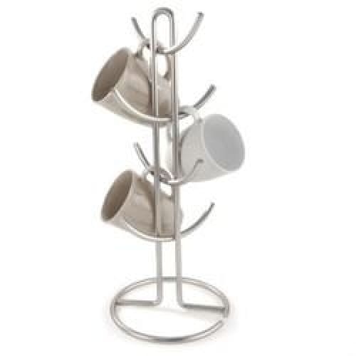 Euro Metal 8-Mug Holder in Satin Nickel - Home