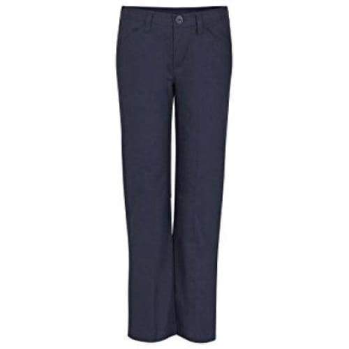 REAL SCHOOL Girls Flat Front Low Rise Pants School Uniform Approved - Keuka Outlet