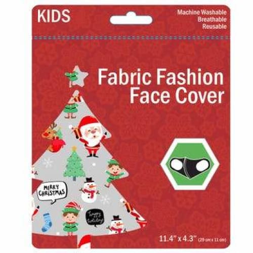 Kids Christmas Washable Face Masks - Grey - Clothing