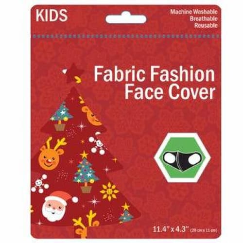 Kids Christmas Washable Face Masks - Red - Clothing