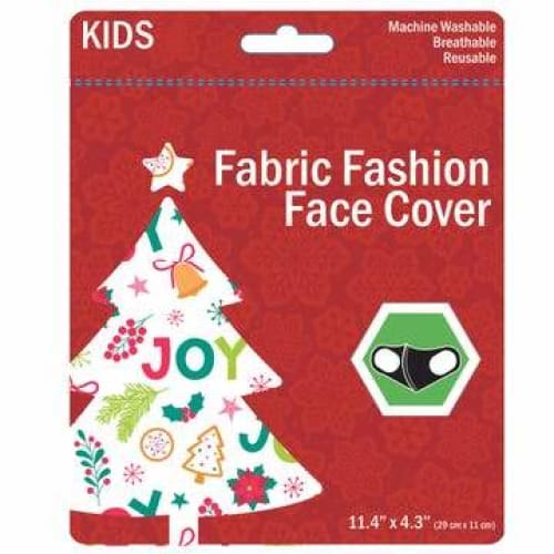 Kids Christmas Washable Face Masks - White - Clothing