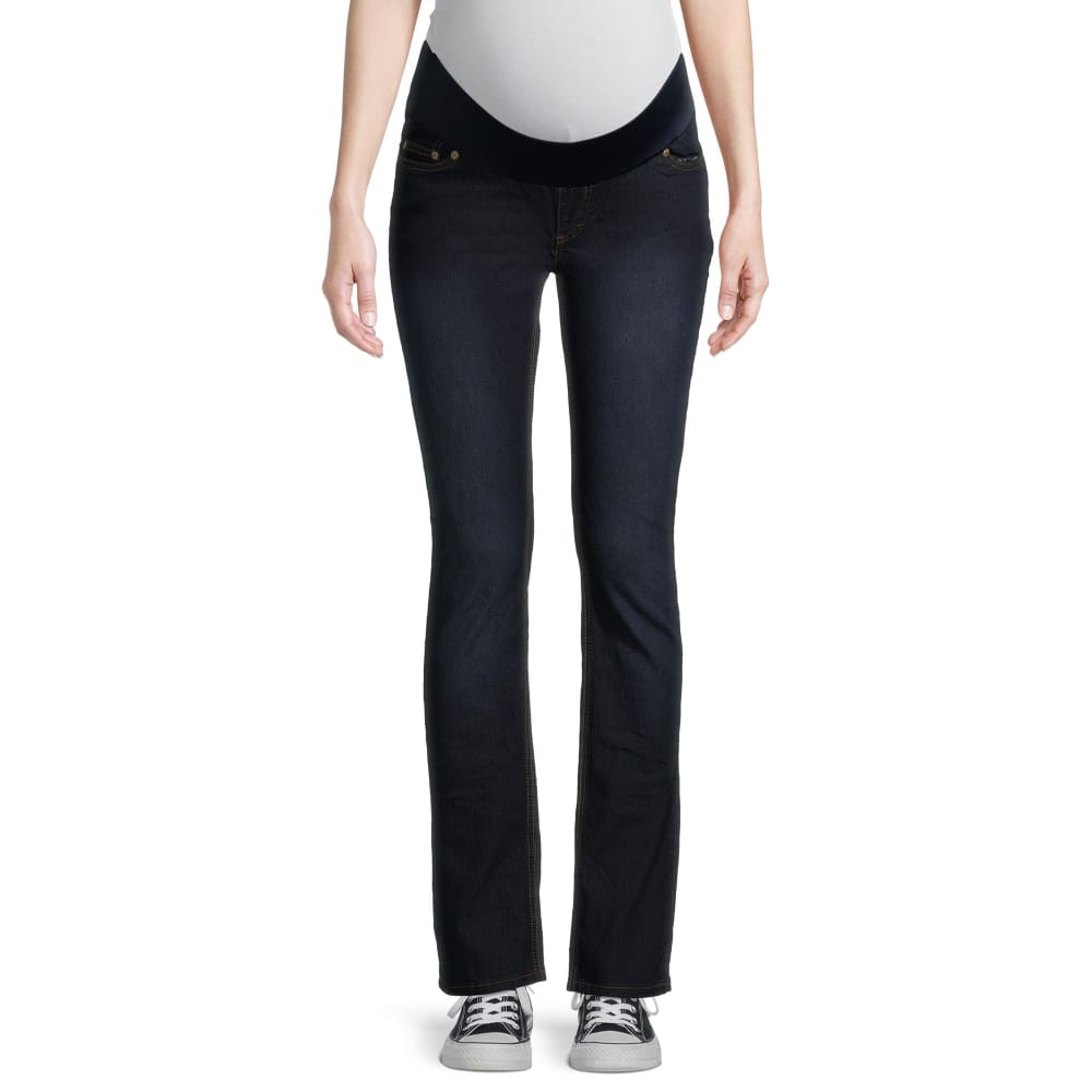 Maternity Oh! Mamma Straight Leg Jeans with Demi Panel - Clothing