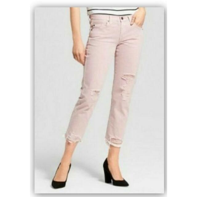 Mossimo - Women's Low-rise Destroyed Cropped Boyfriend Jeans - Keuka Outlet