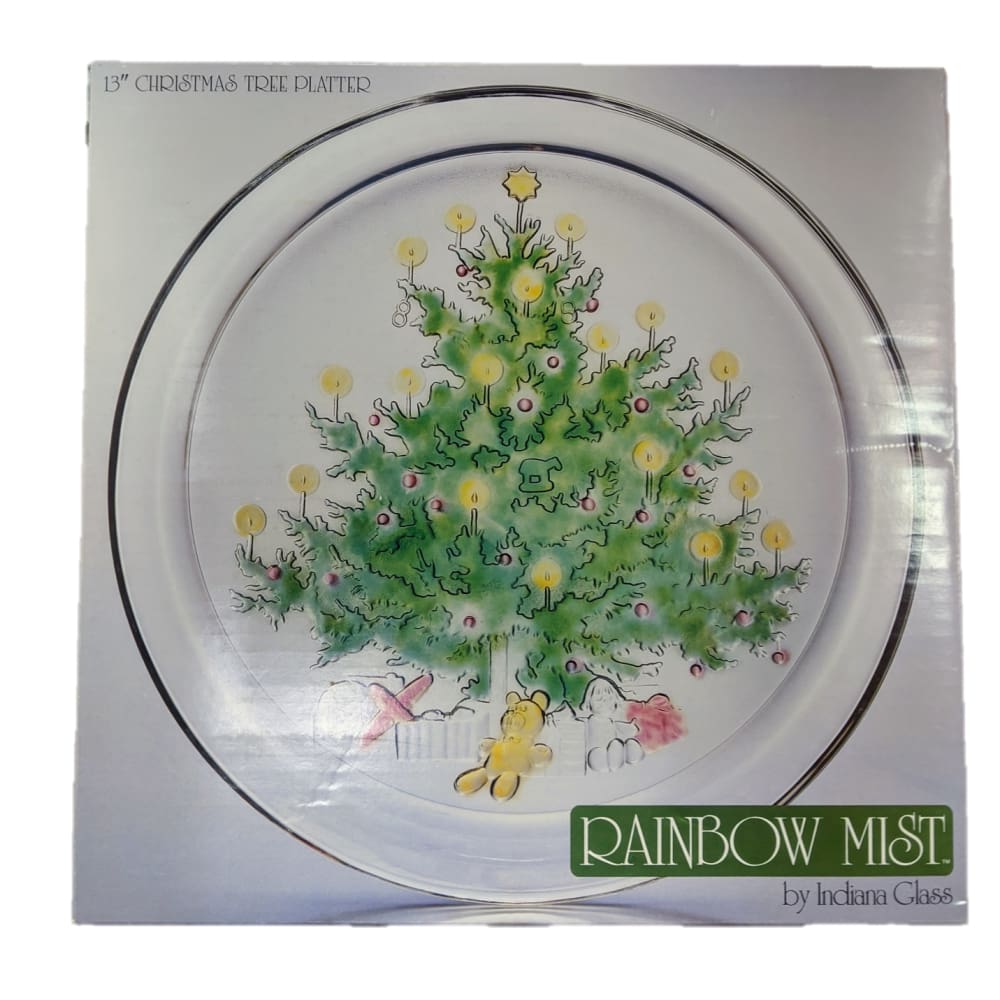 Rainbow Mist Christmas Tree Platter - Kitchen