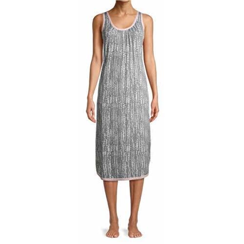 Secret Treasures Soft Silver Abstract Sleeveless Midi Dress Gown - 4 XL - Clothing