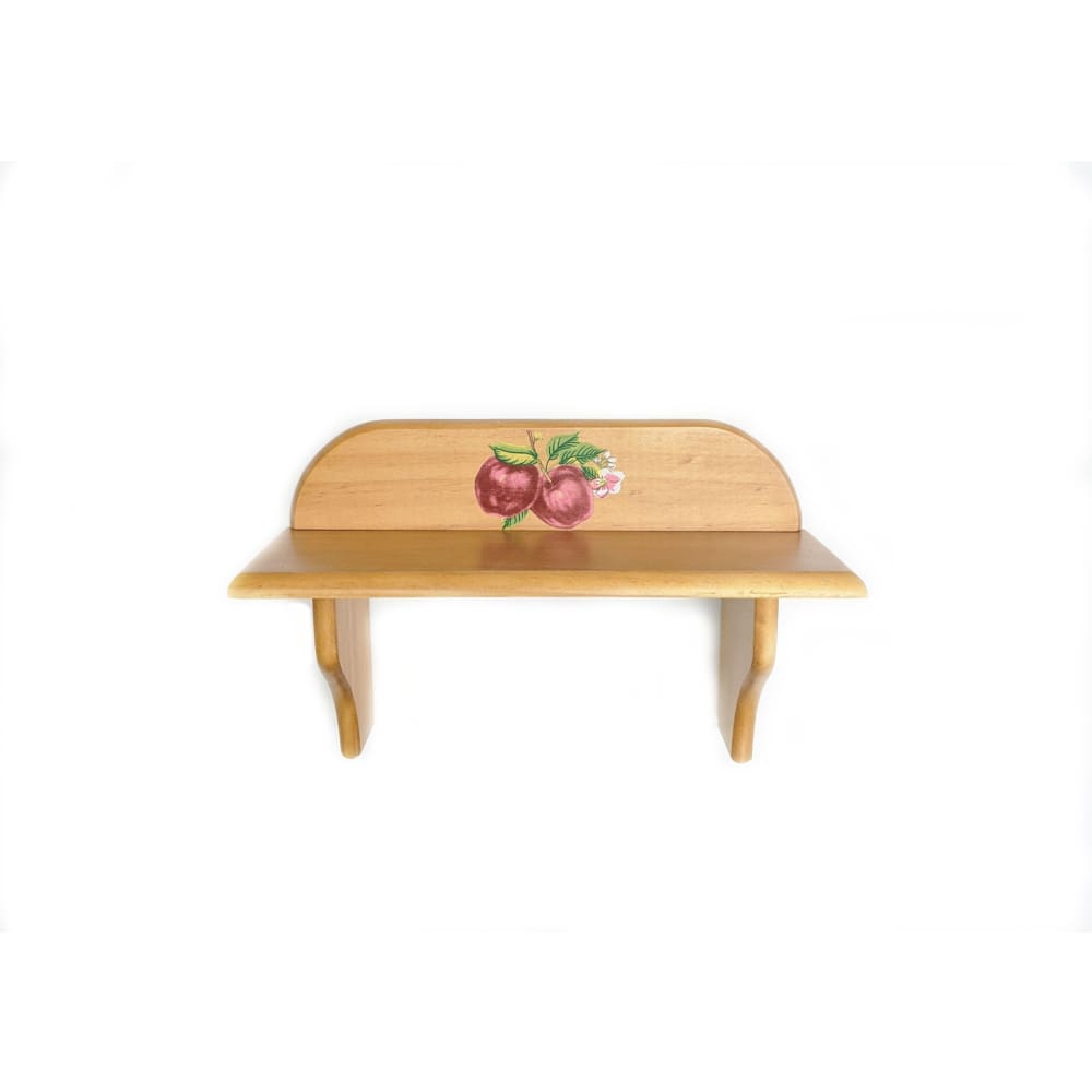 Small Wooden Wall Shelf Apples - Home Décor