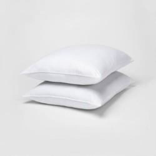 Standard/Queen 2pk Rolled Bed Pillow White - Home