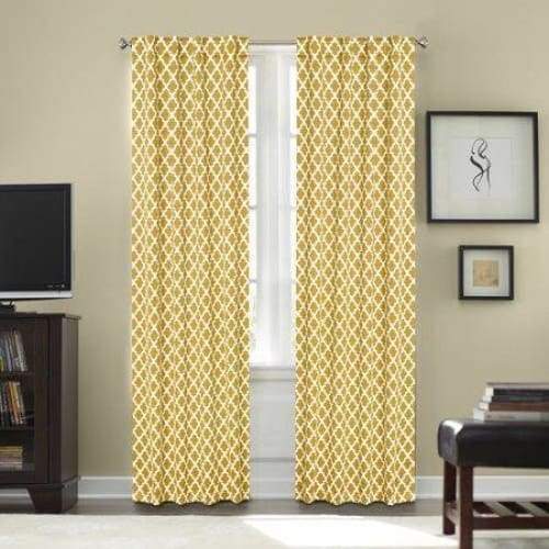Tangier printed thermal 99% light blocking curtain panel rod pocket - Curtains