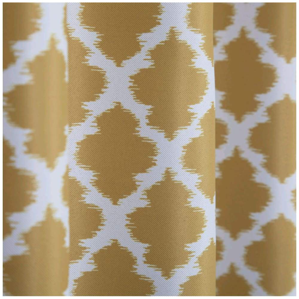Tangier printed thermal 99% light blocking curtain panel rod pocket - Curtains
